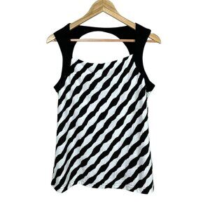 CHERYL NASH WINDRIDGE TEXTURED STRIPE SLEEVELESS TOP